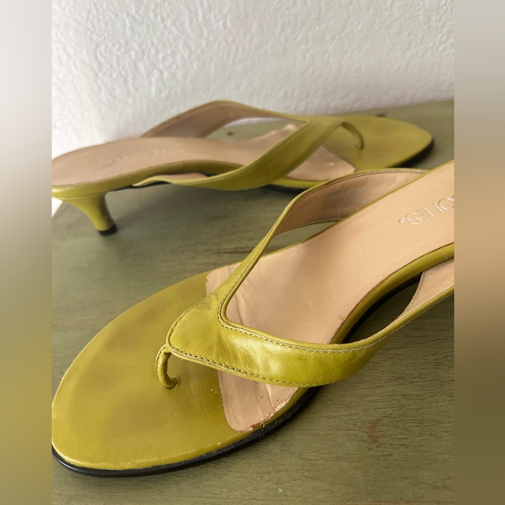 Lime green kitten heels